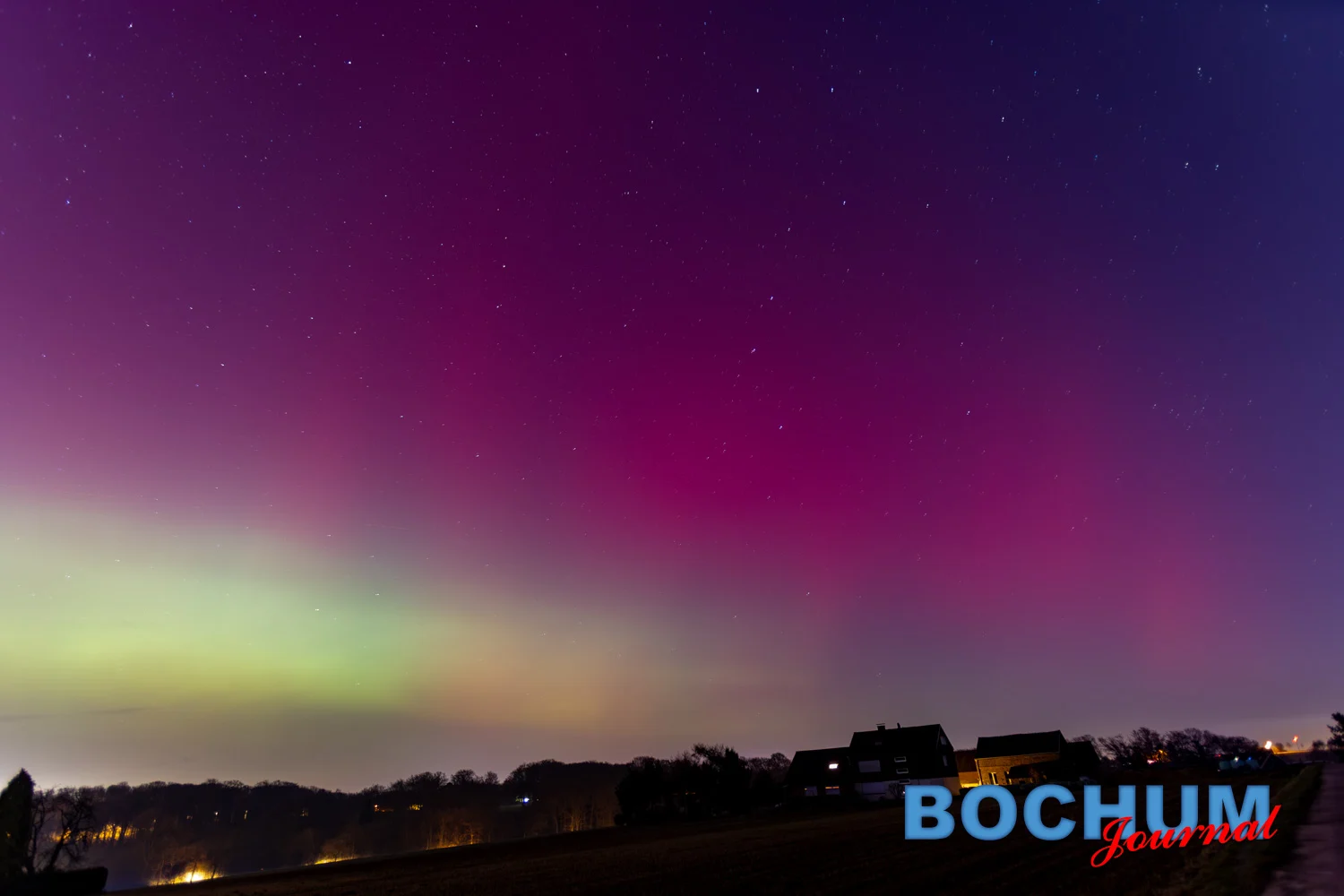Polarlichter über dem Ruhrgebiet sichtbar