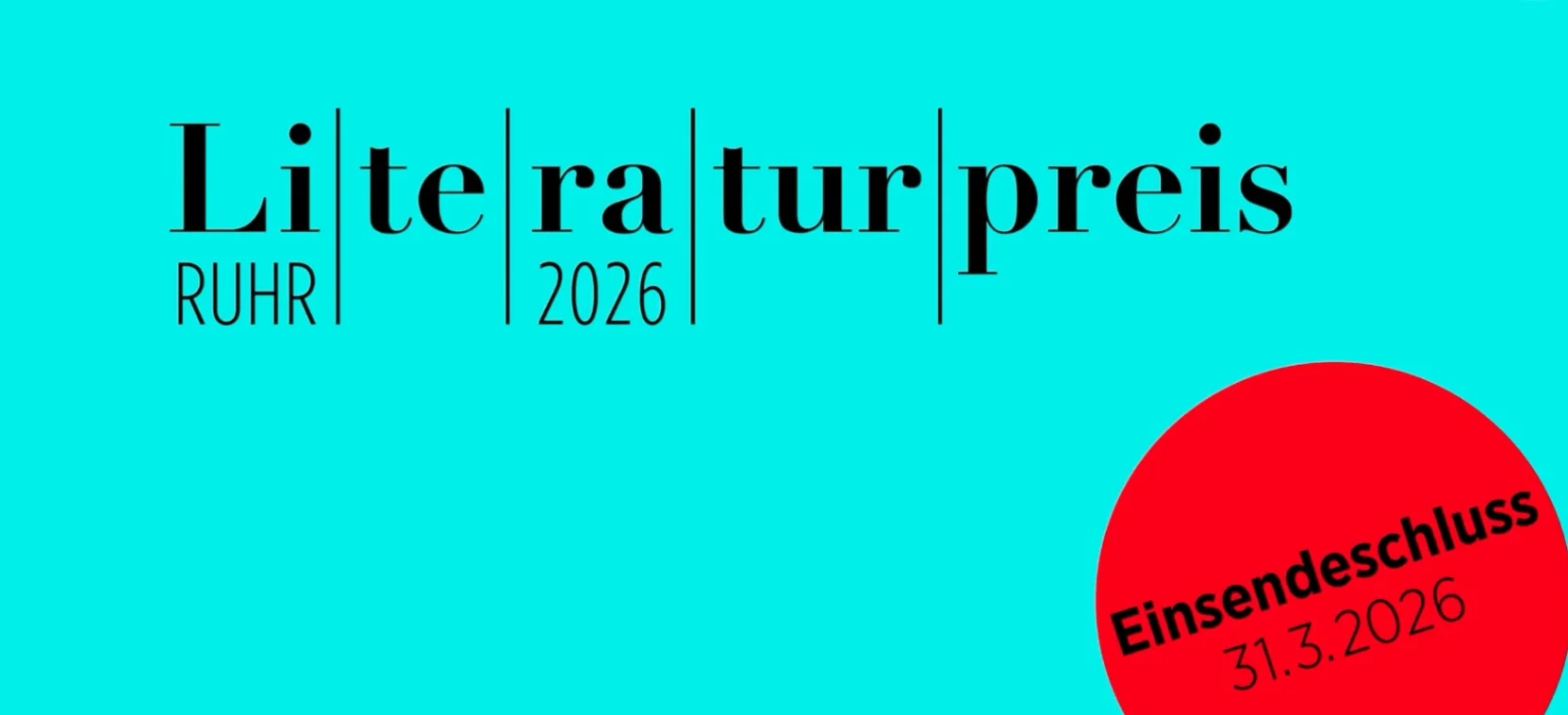 Literaturpreis Ruhr 2026 ausgeschrieben – Bewerbungen bis Ende März möglich